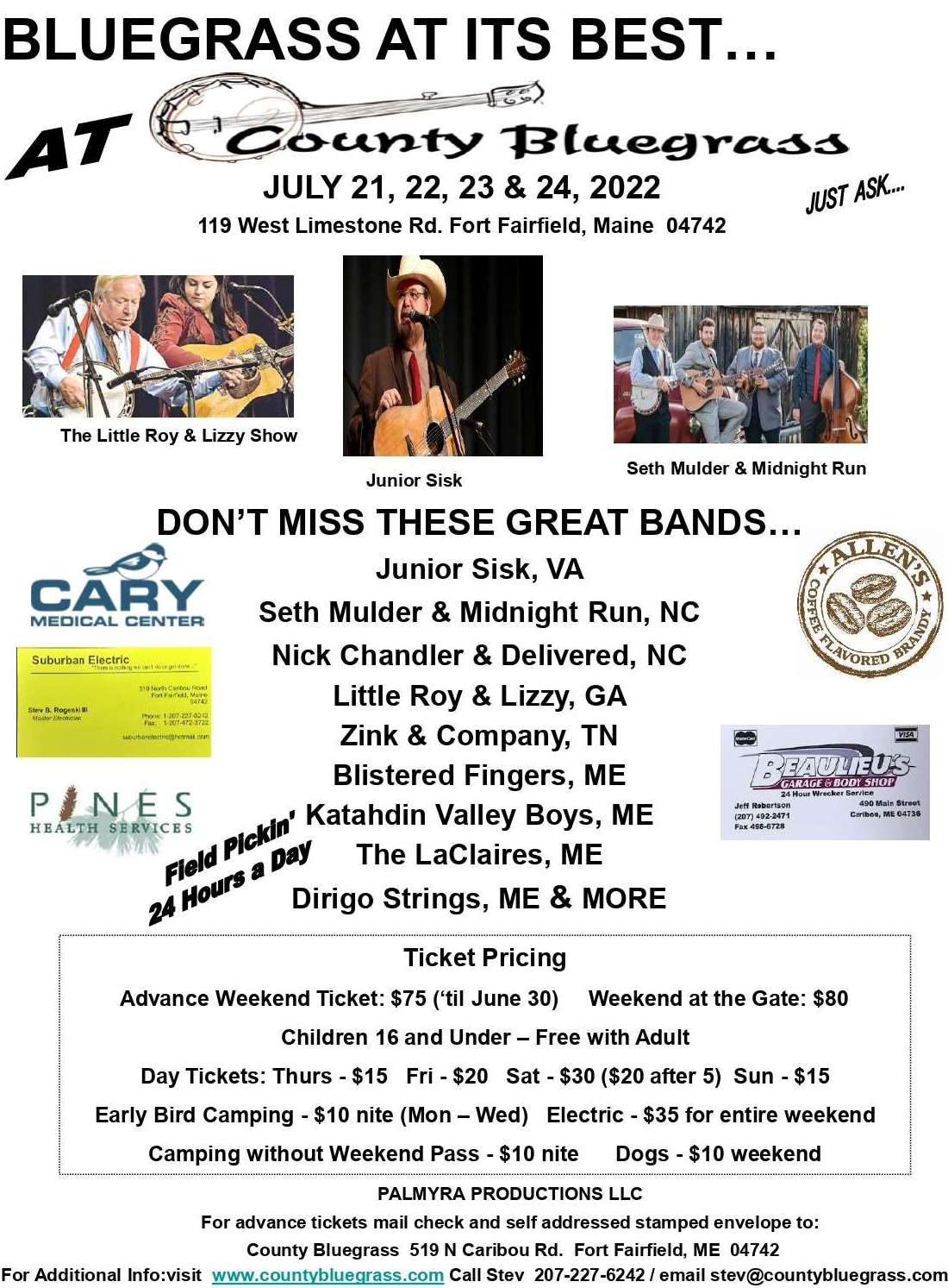 County Bluegrass Maine Bluegrass Music Festival & Concert Venue